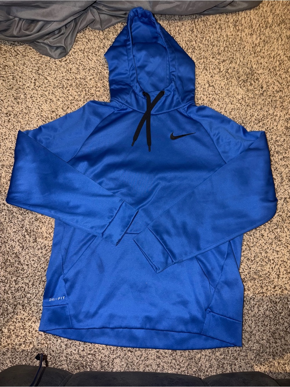 Nike Men’s Royal Blue Zip-Up Dri-FIT Hoodie